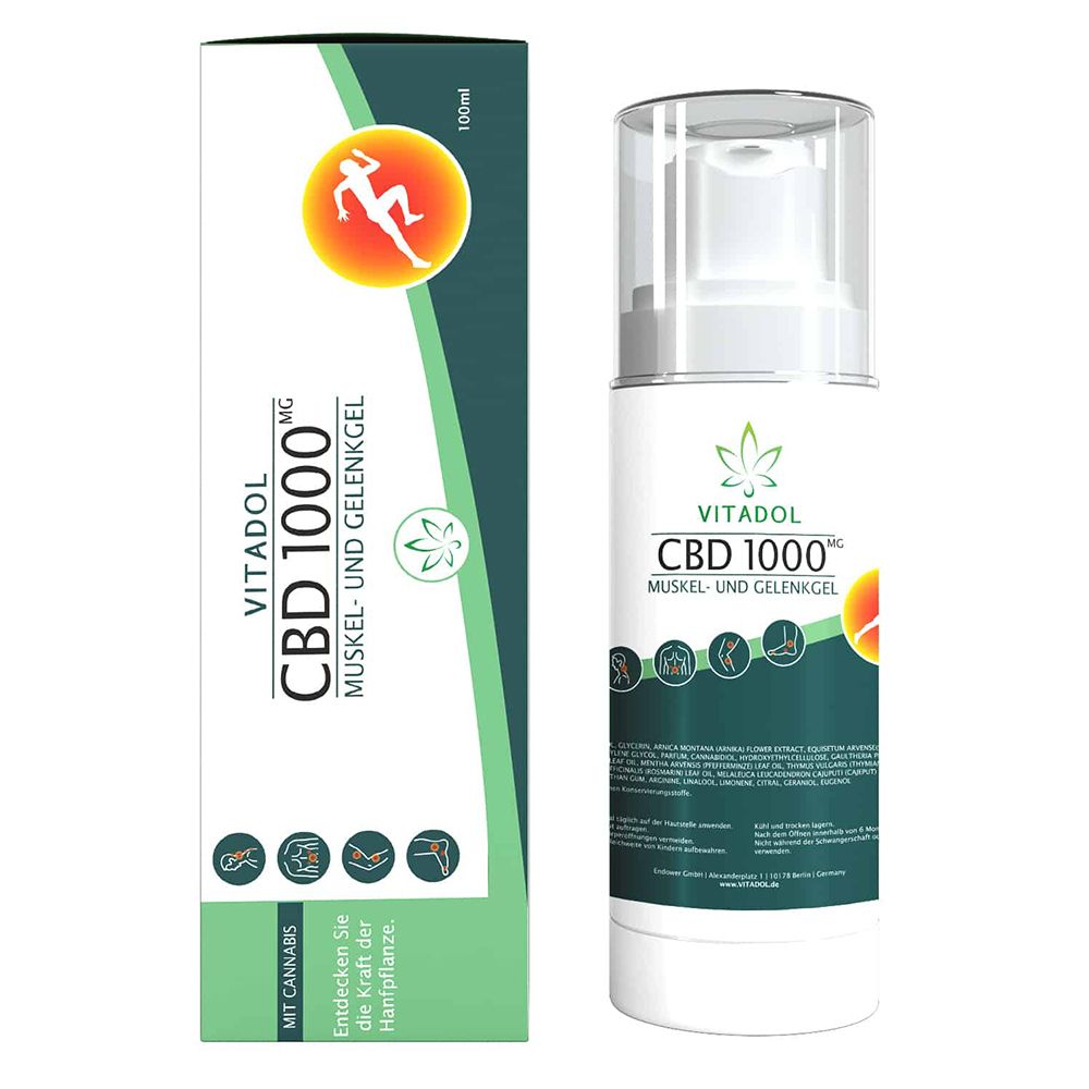CBD 1000 Vitadol Gelenk Muskel Gel Salbe Arnika 100 ml