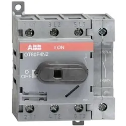 ABB Trennschalter 4P 80A IP 20 37kW 750V ac 3-phas, Schalter + Taster, Schwarz