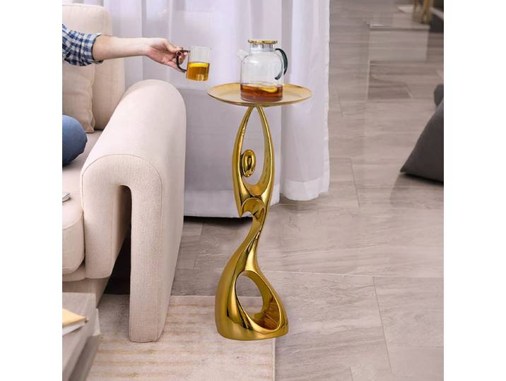 Sculpture de figurine abstraite moderne, artisanat de galvanoplastie, salon, entrée, canapé, plateau latéral, rangement de Statue, ornements