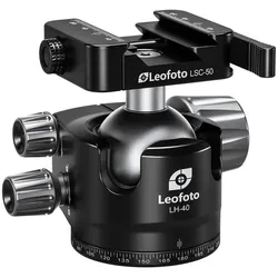 Leofoto Stativ-Kugelkopf LH-40SC Arca-Swiss Kupplung & Weaver-Schiene
