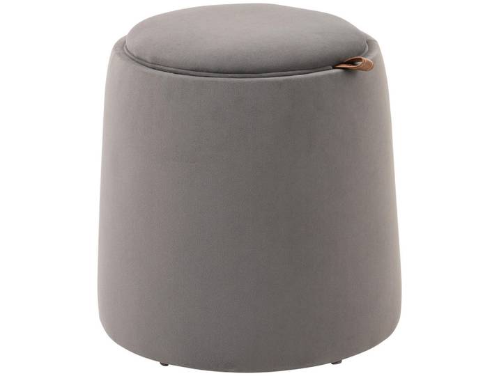 Homcom 2-In-1 Ottomane Sitzhocker inklusive Stauraum, abnehmbaren Deckel in Samtoptik, Dunkelgrau, Holz, Echtholz,Kautschukholz, 44x47.5x44 cm, Wohnzimmer, Sessel, Hocker & Hockerbänke, Sitzhocker