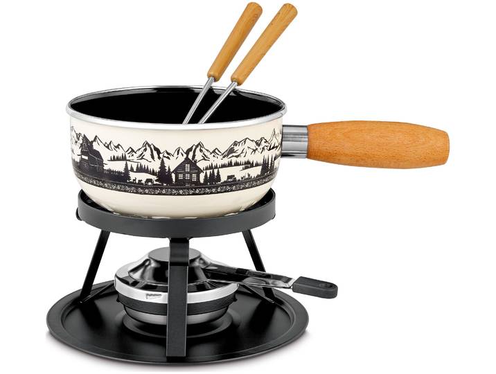 Nouvel Käsefondue-Set Alpage Email 5 Stück