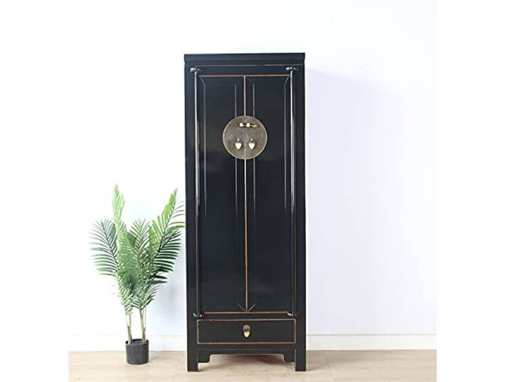 Yajutang Chinesischer Massivholz Schrank Schwarz