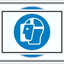 HB-Druck Gesichtsschutz benutzen Symbol Schild A0 (841x1189mm)