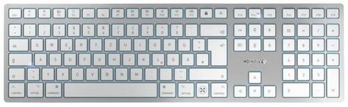 CHERRY KW 9100 SLIM FOR MAC Kabellos Tastatur Deutsch, QWERTZ Weiß