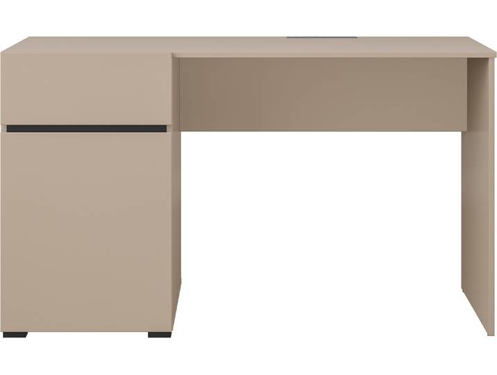 Schreibtisch GOODPRODUCT Cross, Breite 130 cm, praktischer Computertisch , beige (congo, congo, congo), B:130cm H:75cm T:50cm, Tische, Schreibtisch, Bürotisch mit 1 Schublade und Tür, Tischplatte mit Kabeldurchführung