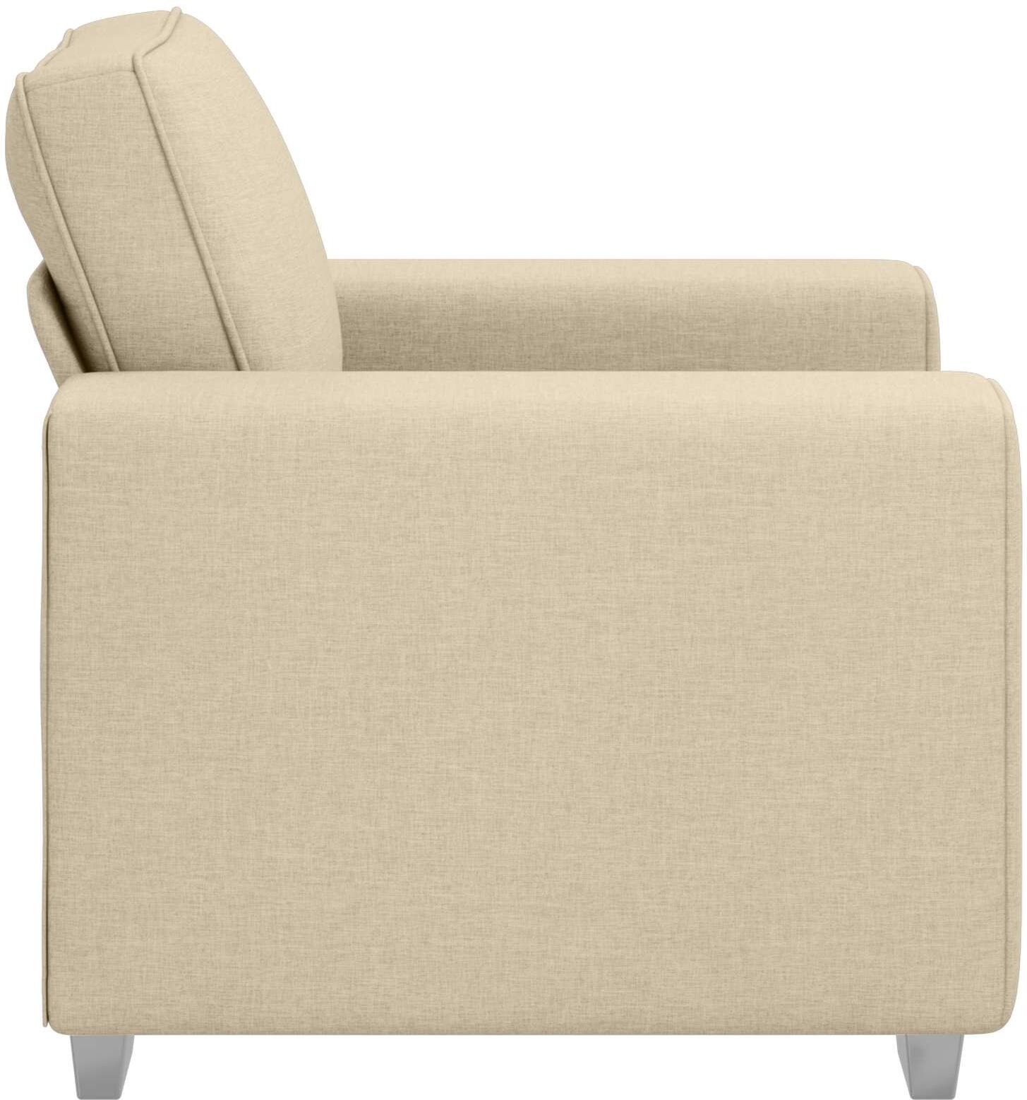 vidaXL Fauteuil Crème 100 cm tissu