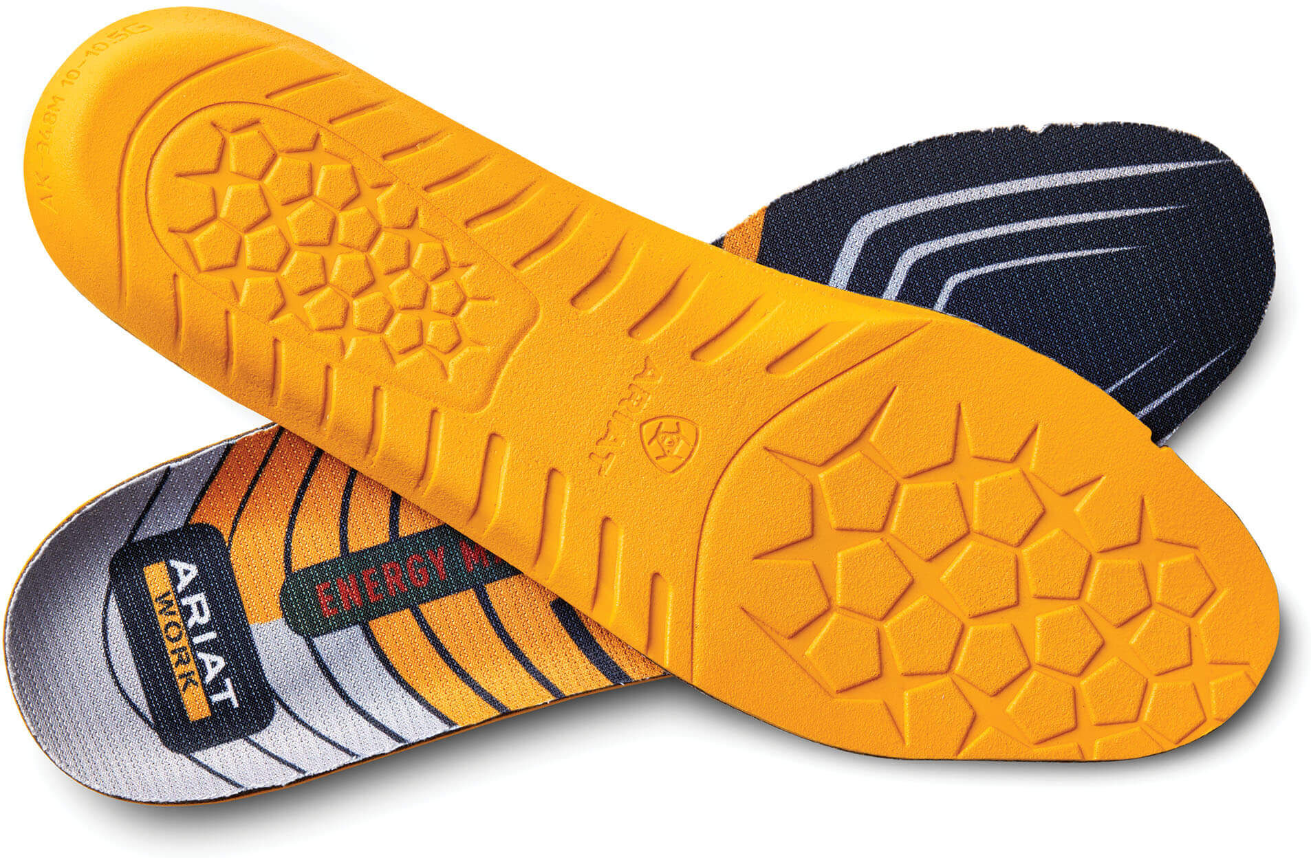Men's Energy Max Work Round Toe Insole in Orange, Size: 15 by Ariat