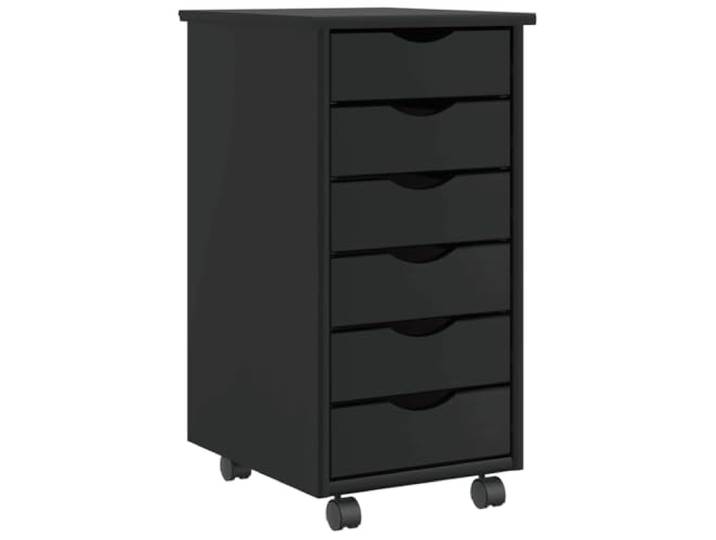 RJPLMFV Schubladenschrank aus massivem Kiefernholz, Schwarz Glatte Oberfläche, einfache Reinigung, Wandbefestigung inklusive, rustikaler Stil, vielseitig für Wohnzimmer, Schlafzimmer