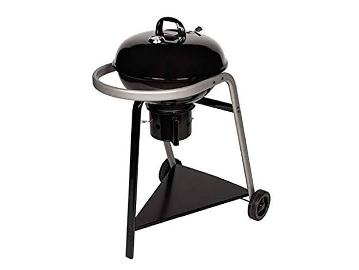 Somagic Barbecue Charbon de Bois avec Cuve et Couvercle de Cuisson en Acier Émaillé sur Chariot\, 60. 5cm x 98cm