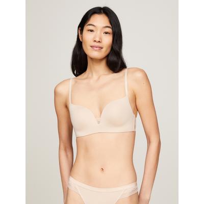 Push-up-BH "WIRELESS PUSH UP", Damen, Gr. 75, Cup A, beige (misty blush), Jersey, Obermaterial: 79% Polyamid, 21% Elasthan, TOMMY HILFIGER UNDERWEAR, unifarben, körpernah, BHs Push-up-BH, mit Spitze & verstellbaren Trägern