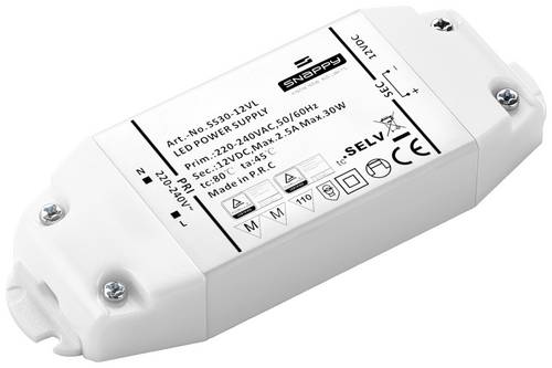 Dehner Elektronik LED-Trafo, LED-Treiber Konstantspannung 30W 2.50A 12 V/DC Überlastschutz, Überspannung, nicht dimmbar 1St.