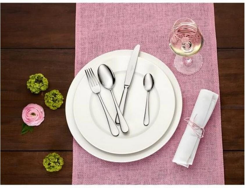 Besteck-Set VILLEROY & BOCH "Oscar Steakbesteck 12-teilig", silber (silberfarben), 12 Stk., Edelstahl, Essbesteck-Sets, Besteck-Set, spülmaschinenfest silberfarben 12 Stk.