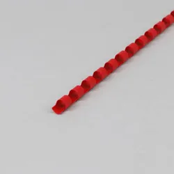 Plastikbinderücken A4, rund 6 mm | rot, PVC