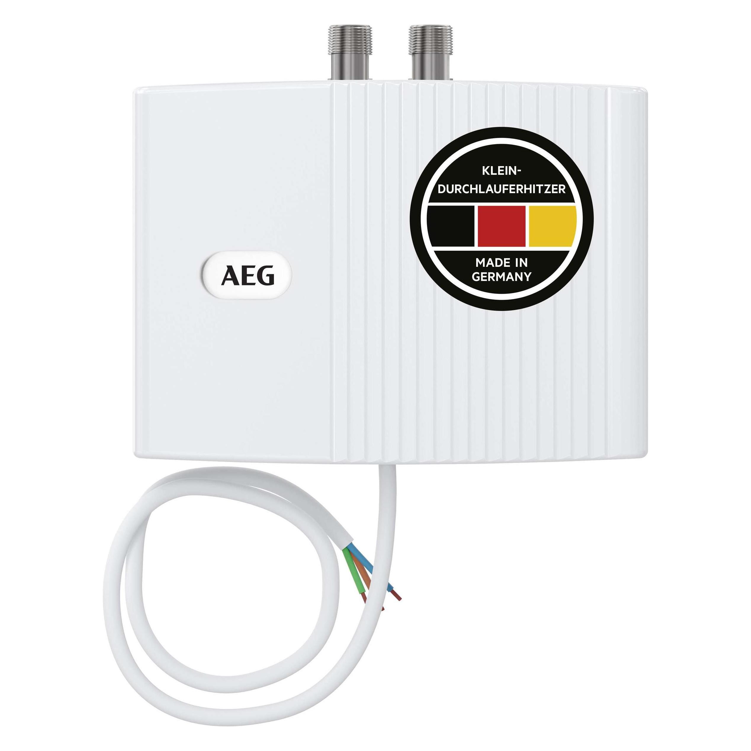 AEG Haustechnik MTD 650 Hydraulischer Klein-Durchlauferhitzer nur fürs Handwaschbecken, 6,5 kW, ohne Stecker, VDE (232790)