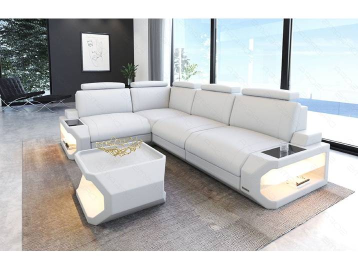 Couch Siena L-Form in Leder