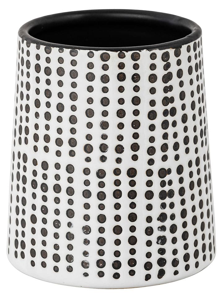 Schöner Wohnen Kollektion Zahnputzbecher ''Brento'' in Schwarz/ Weiß - (H)10 x Ø 9 cm - onesize