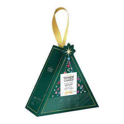 Yankee Candle Tea Light Tree Geschenkset. Drei Teelichter mit einem Glas-Teelichthalter