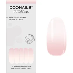 DOONAILS UV Gel Strips Babyboomer - weiß|rosa