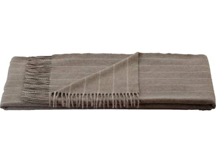 Steinbeck Plaid Mailand Lammwolle/Kaschmir beige Größe 130x190 cm