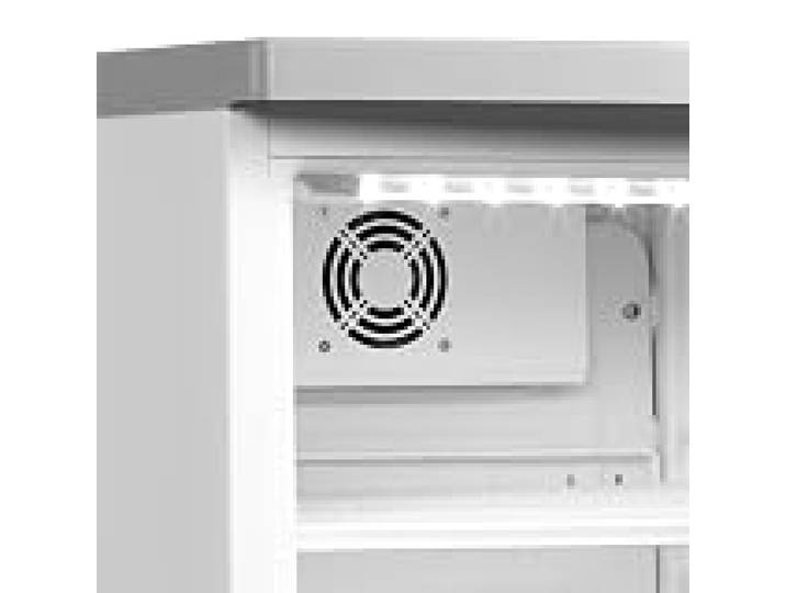 Tefcold Armoire à Boissons Réfrigérée Vitrée Blanche BC85 w/Fan