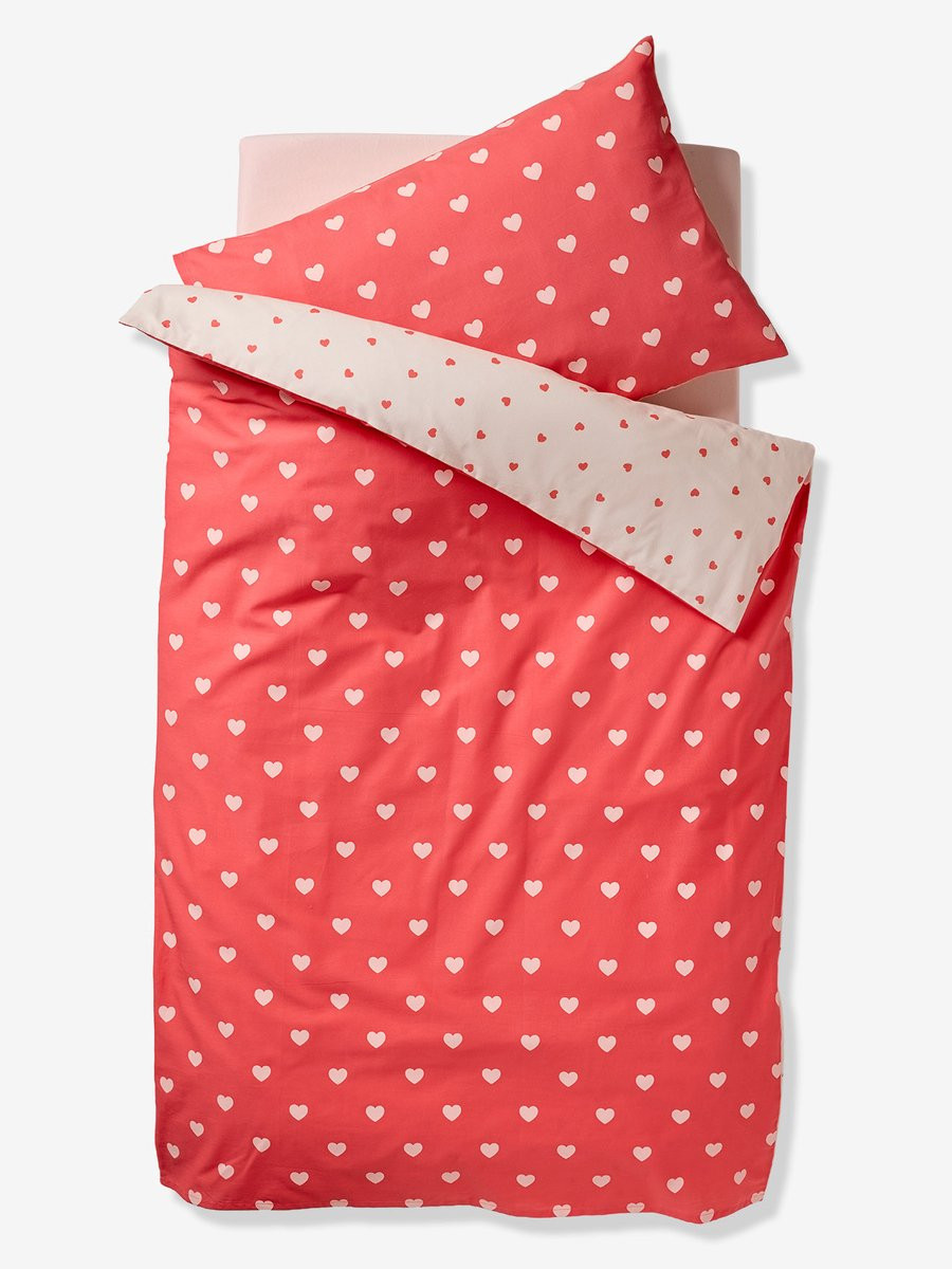 Vertbaudet Bedovertrekset met kussensloop MON COEUR voor baby's, 40 x 60 cm
