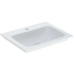 Geberit One Möbel-Waschtisch 505010011 60 cm, Hahnloch mittig, ohne Überlauf, weiß KeraTect