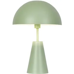 Retro Tischlampe Pilz Nachttischleuchte Wohnzimmerlampe Pilzdesign Tischleuchte E14, Metall grün, 1x E14, DxH 25 x 36 cm