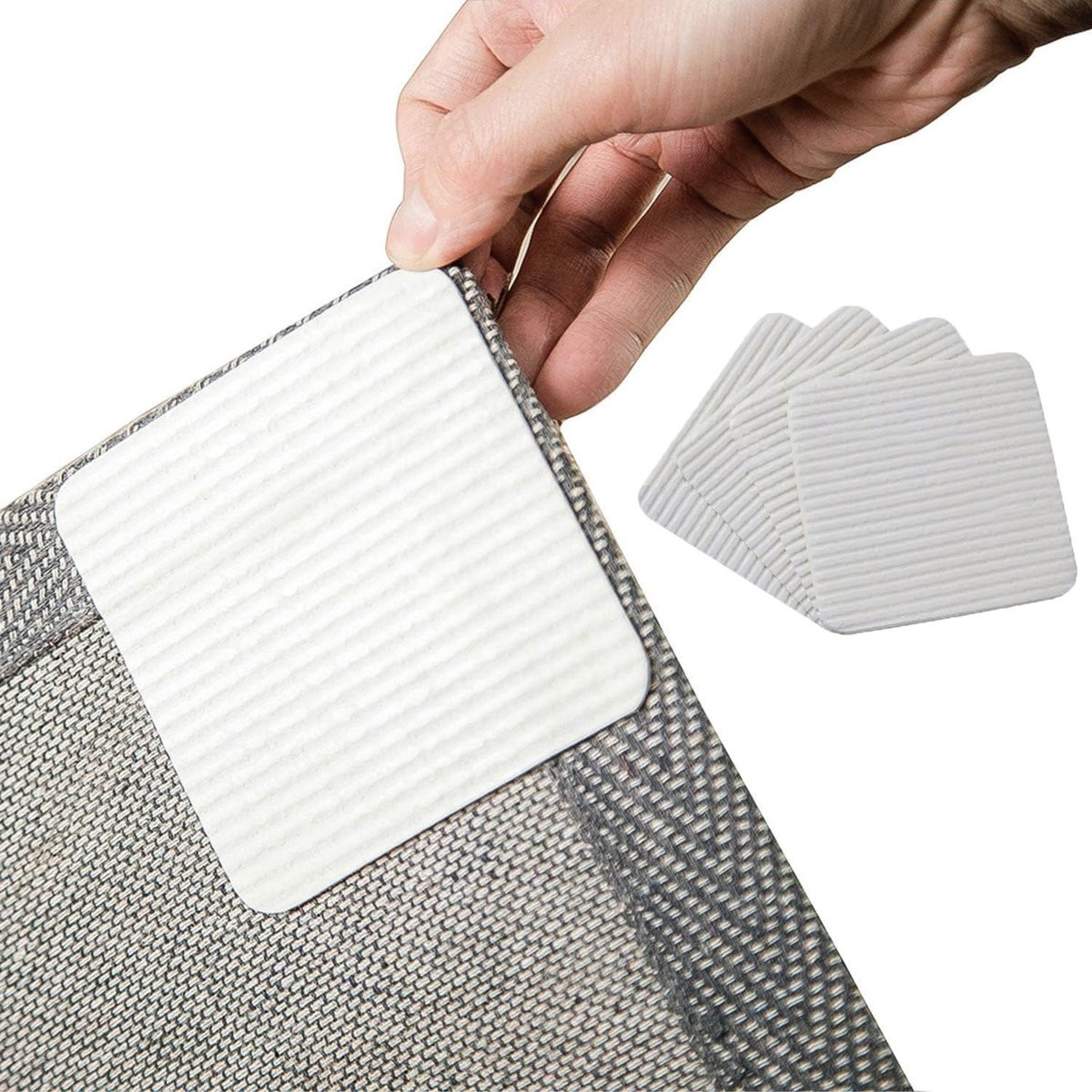 QTTVBTNA Antislip Vloermat Pads Wit - 4 Stuks - 10x10 cm