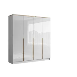 KLEIDERSCHRANK AURORA 4D mit goldenen Griffen