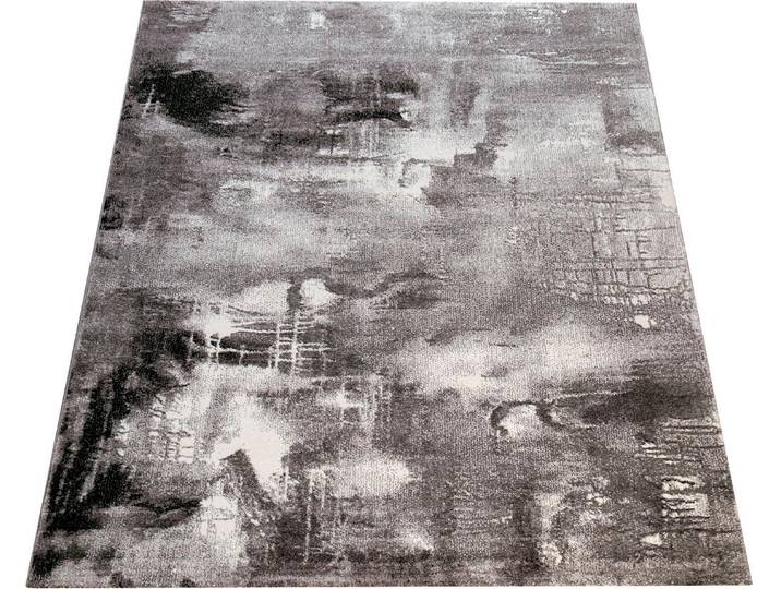 Teppich PACO HOME Canvas 754 , grau, B:80cm H:16mm L:150cm, Polypropylen (PP), Teppiche, Teppich, Kurzflor, modernes Design, mit Arizona Leinwand Optik