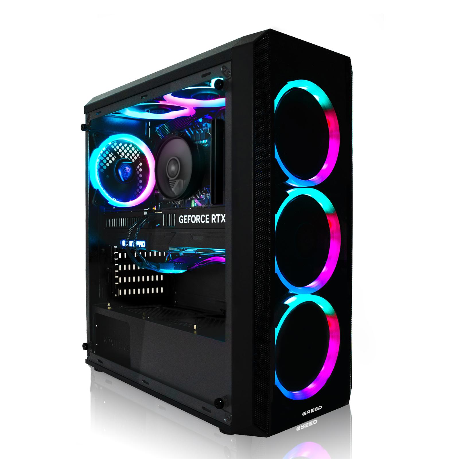 Greed MK2 Lite - Entry Gaming PC - Intel Core i5 10400F - Nvidia Geforce RTX 3050 - 4K Raytracing - 4,3 GHz - 16GB DDR4 - 512GB SSD - RGB - WLAN