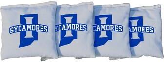Skip's Garage Indiana State White Cornhole Bags
