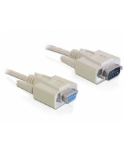 Delock Serielles Verlängerungskabel DB-9 M bis W 1 m beige China (82984)