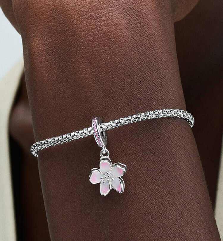 Pandora Timeless Cherry Blossom Sterling Silver enamel berlock 790667C01