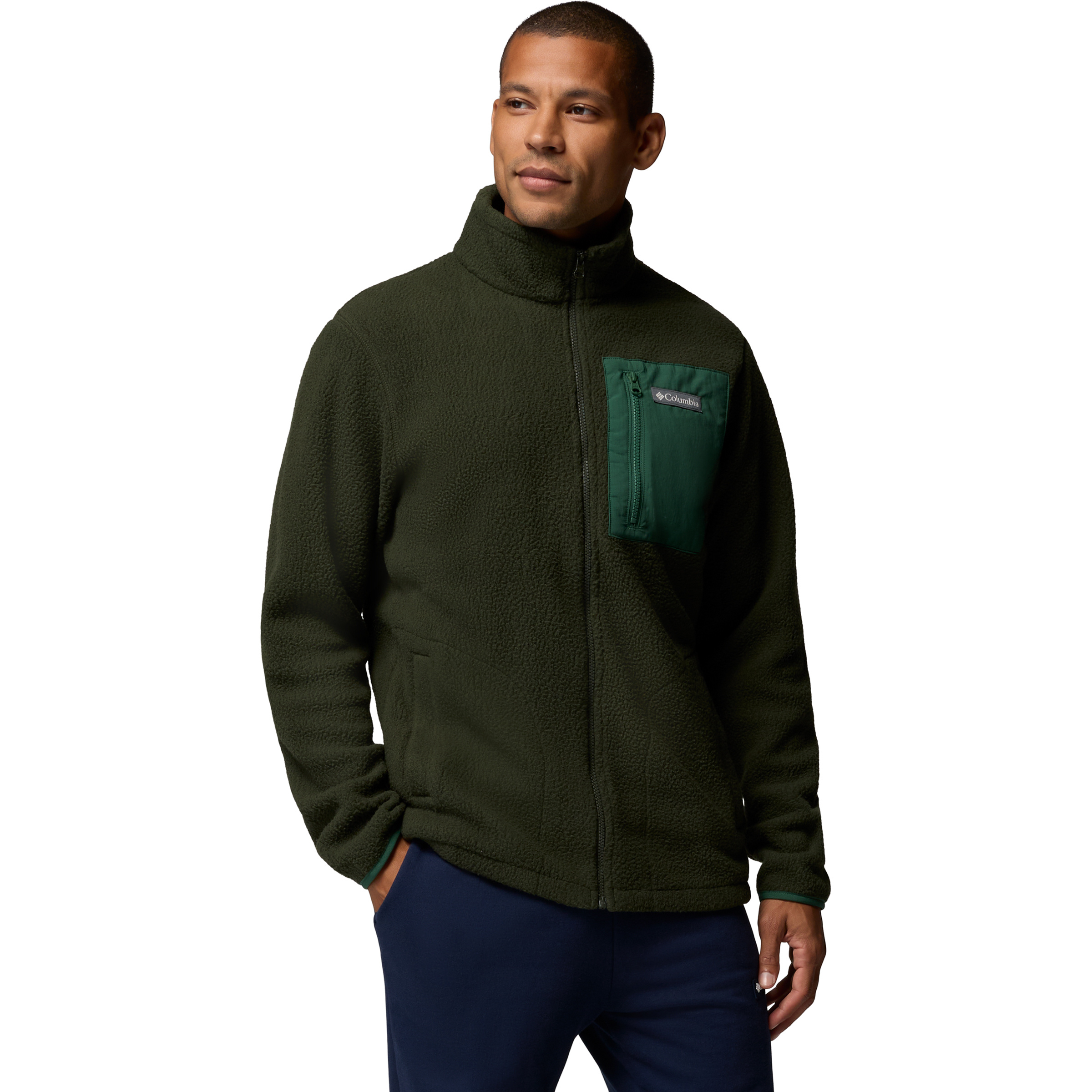 Columbia Jasper Ridge Pebbled Herren Fleecejacke gruen Größe XL Lifestyle Widerstandsfähig
