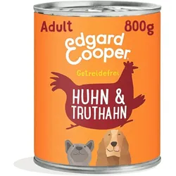 Edgard & Cooper 800g Dose Hundenassfutter Truthahn Apfel 6x 800 Gramm