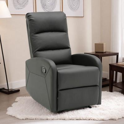 Manual Recliner Chair with Ergonomic Padded Support, Modern Reclining Armchair for Living Room, Bedroom & Home Theater