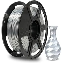 FlashForge PLA Silk Silver 0,5KG 3D Pr (PLA, 500 g, 1.75 mm), Filament, Silber
