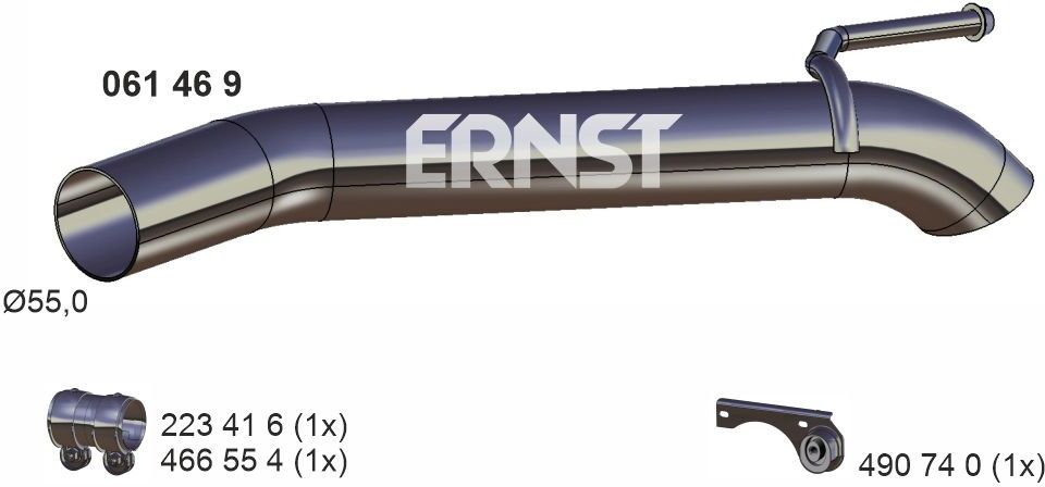 Ernst Abgasrohr 061469 Hinten Für Opel Gm