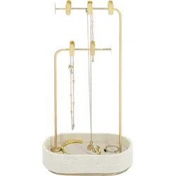 Stackers Multi-Hook Schmuckständer hellbeige aus Leinen