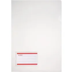 herlitz Sichthüllen A4 glasklar mit Etikett VE=10 Stück