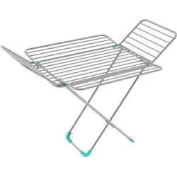 Colombo Neu Scal Flower Wäscheleine mit Klappen Aluminium, Türkis, Wäscheständer, Türkis, Silber