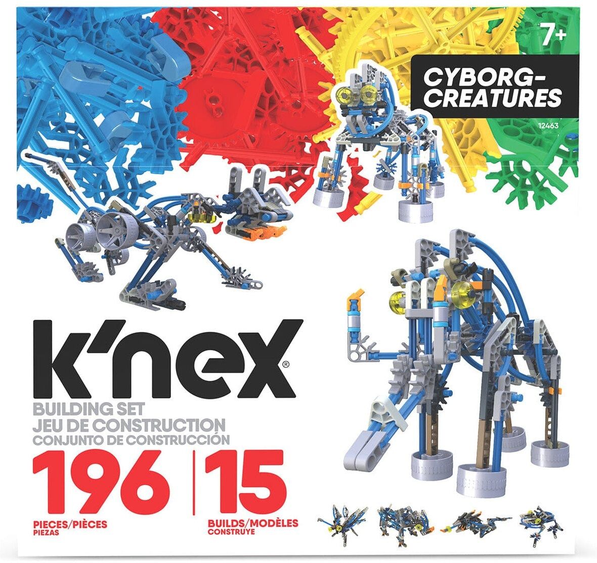 Lennies Toys Knex Classics 196 Piece 15 Model Cyborg Creatures for Kids - Ages 7 and Up - 196 Pieces
