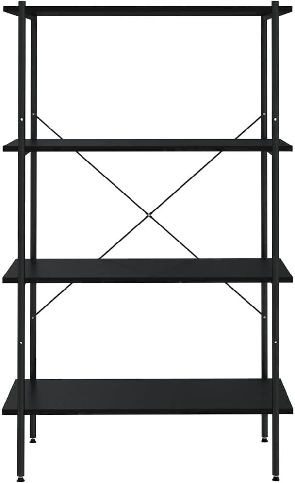 Rio Luxullian 80 cm W Steel Shelving Unit Black 130cm H X 80cm W X 40cm D