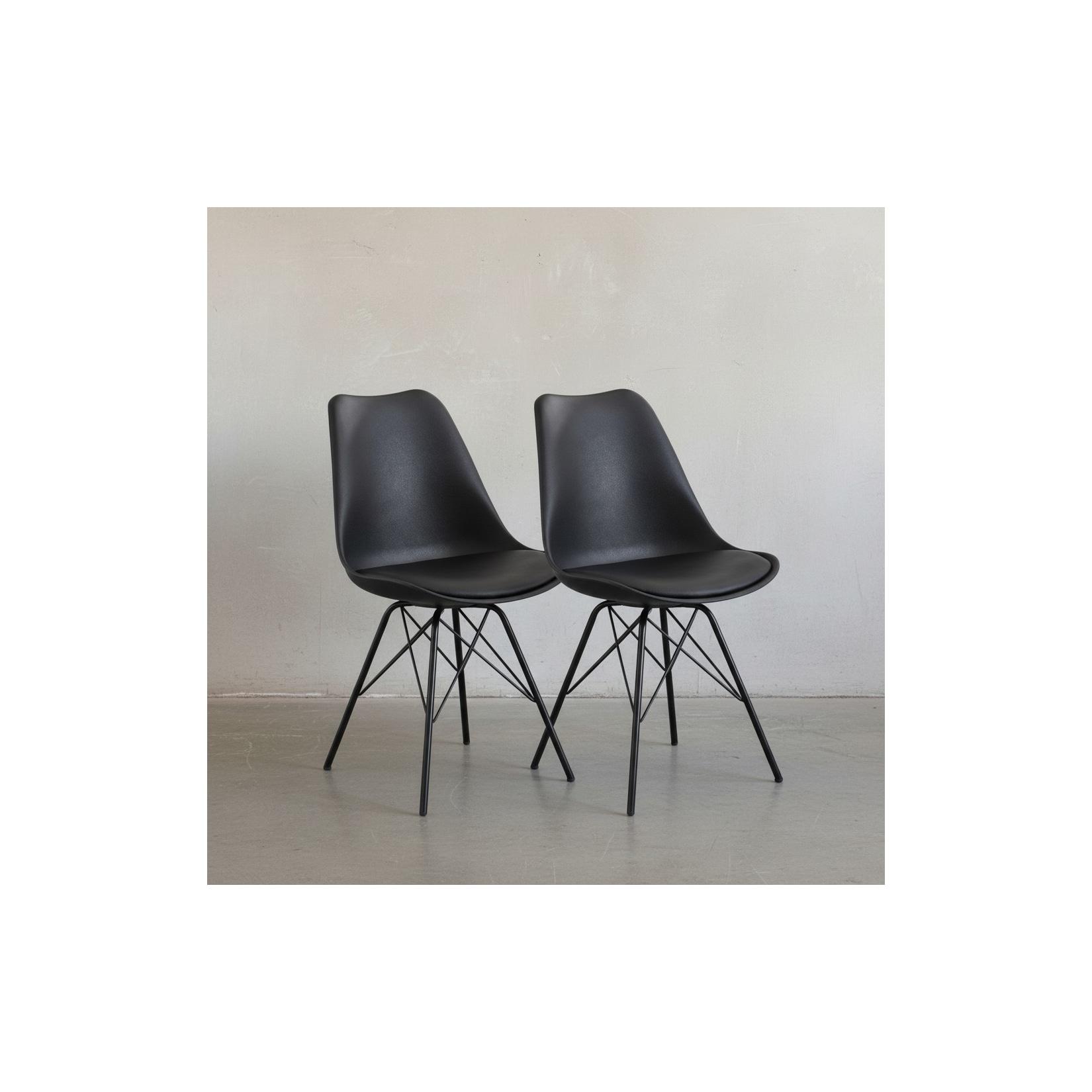 KADIMA DESIGN Skandinavische Esszimmerstühle, 2er Set, Samt oder Kunststoff, verschiedene Farben