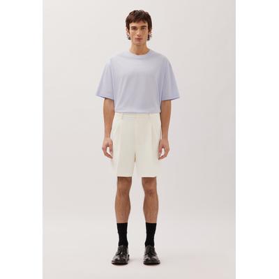 Shorts STUDIO SEIDENSTICKER, Herren, Gr. 50, Normalgrößen, weiß (ecru), 98% Polyester, 2% Elasthan, unifarben, Hosen Shorts