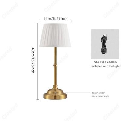 Uplift Picks Rechargeable Fabric Touch Table Lamp With Dimming For Cozy Bedside Ambiance gold 3 W tri color
