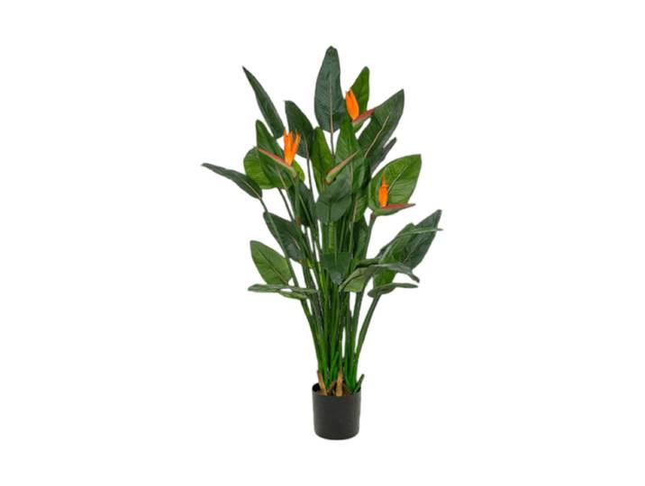Lebensechte Kunstpflanze „Strelitzia in Pot“, Höhe 150 cm Grün Baq Design