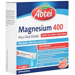 Abtei Magnesium 400 Plus Vital Direkt Granulat 20 St